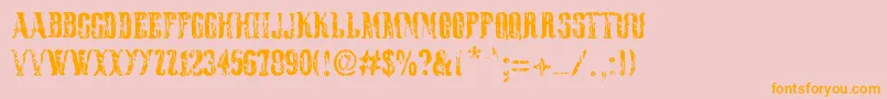 Black Rodeo Font – Orange Fonts on Pink Background