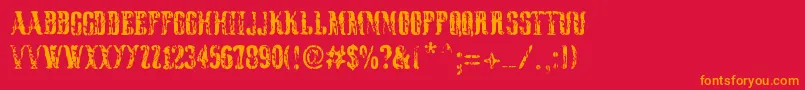 Black Rodeo Font – Orange Fonts on Red Background