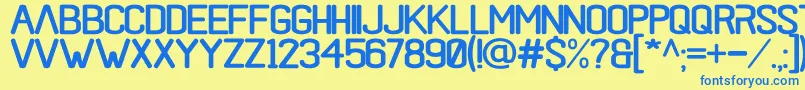 black rovers regular Font – Blue Fonts on Yellow Background