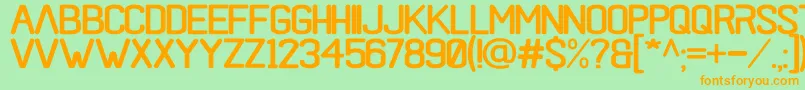 black rovers regular Font – Orange Fonts on Green Background