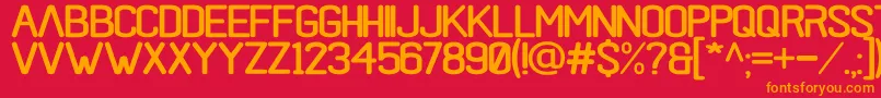 black rovers regular Font – Orange Fonts on Red Background