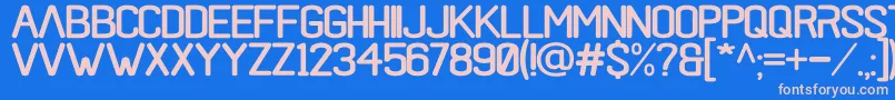 black rovers regular Font – Pink Fonts on Blue Background