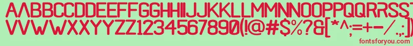 black rovers regular Font – Red Fonts on Green Background
