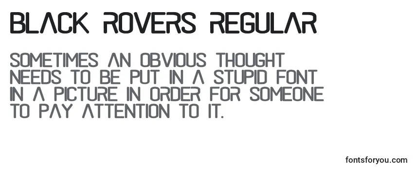 Black rovers regular Font