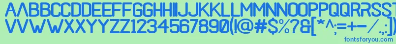 black rovers regular Font – Blue Fonts on Green Background