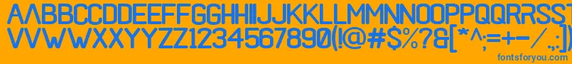 black rovers regular Font – Blue Fonts on Orange Background