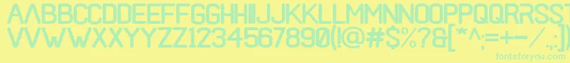 black rovers regular Font – Green Fonts on Yellow Background