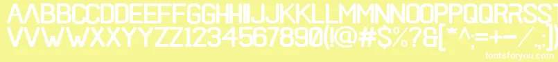 black rovers regular Font – White Fonts on Yellow Background