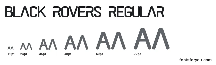 Размеры шрифта Black rovers regular (121457)