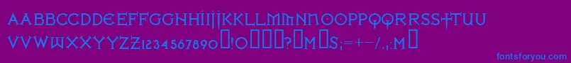 IronLeagueBold Font – Blue Fonts on Purple Background