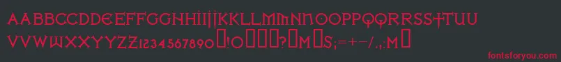 IronLeagueBold Font – Red Fonts on Black Background