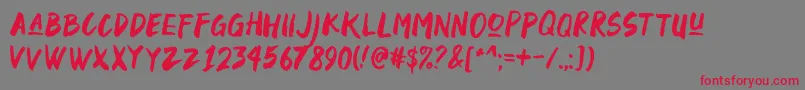 Black Space DEMO Font – Red Fonts on Gray Background