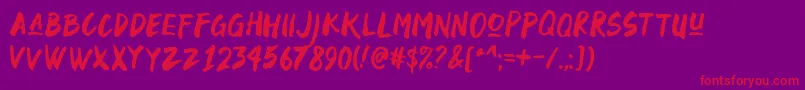 Black Space DEMO Font – Red Fonts on Purple Background