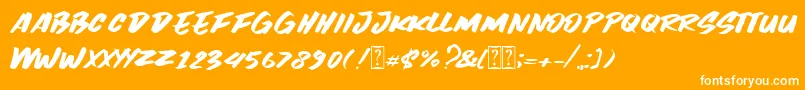 フォントBlack Spirit – オレンジの背景に白い文字