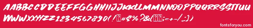 フォントBlack Spirit – 赤い背景に白い文字