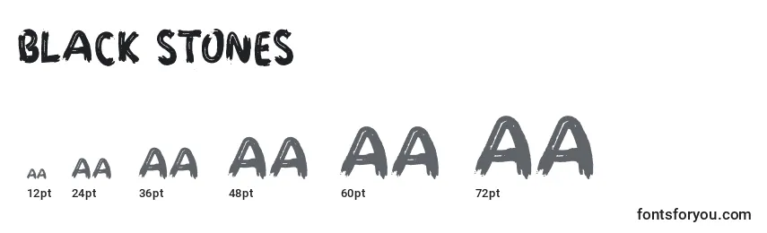 BLACK STONES Font Sizes