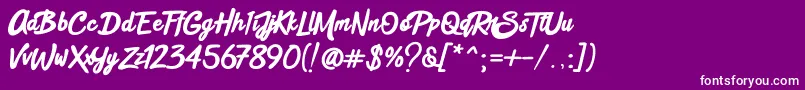 Black Street Font – White Fonts on Purple Background