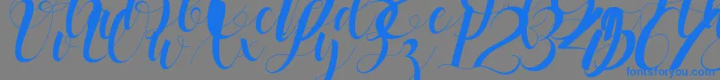 black stud Font – Blue Fonts on Gray Background