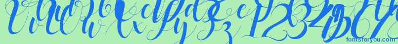 フォントblack stud – 青い文字は緑の背景です。