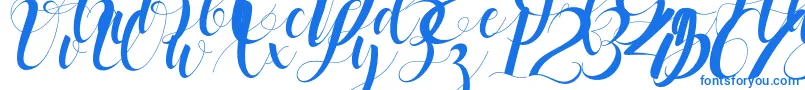 black stud Font – Blue Fonts on White Background