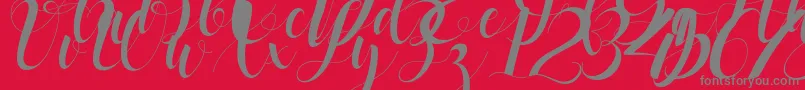 black stud Font – Gray Fonts on Red Background