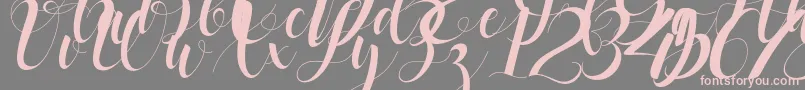 black stud-Schriftart – Rosa Schriften auf grauem Hintergrund