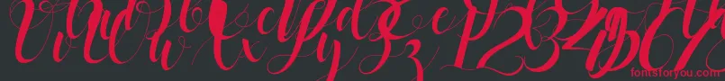 black stud Font – Red Fonts on Black Background