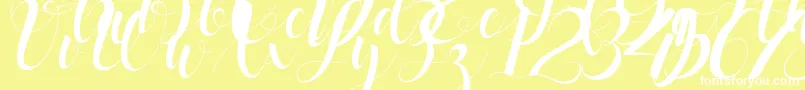 black stud Font – White Fonts on Yellow Background
