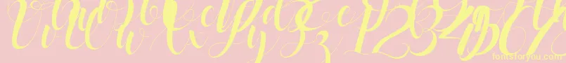 black stud Font – Yellow Fonts on Pink Background