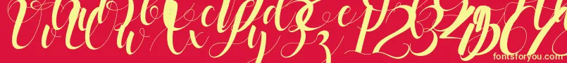 Шрифт black stud – жёлтые шрифты на красном фоне