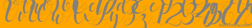 black stud Font – Gray Fonts on Orange Background