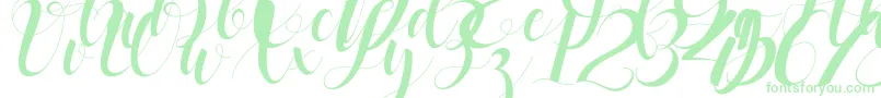 black stud Font – Green Fonts on White Background