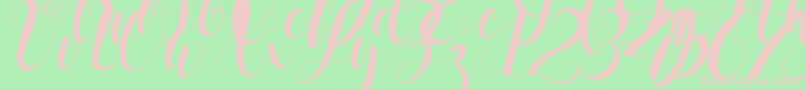 black stud Font – Pink Fonts on Green Background