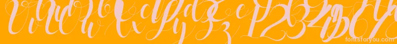 black stud Font – Pink Fonts on Orange Background