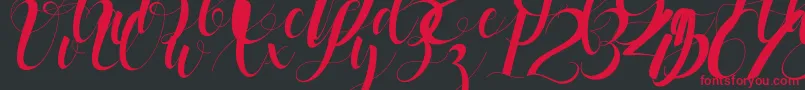 black stud Font – Red Fonts on Black Background