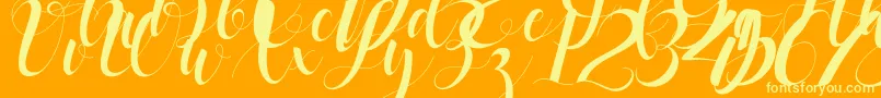 black stud Font – Yellow Fonts on Orange Background