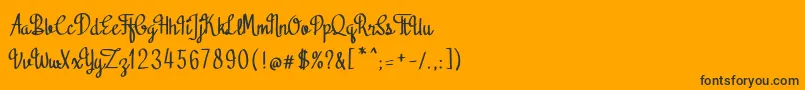 Black Sweet Font – Black Fonts on Orange Background