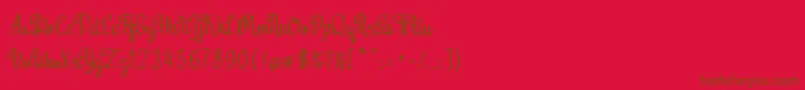 Weitere Informationen zur Black Sweet-Schriftart Black Sweet-Schriftart – Braune Schriften auf rotem Hintergrund