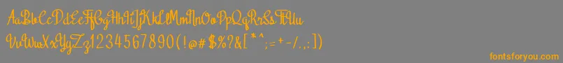 Black Sweet Font – Orange Fonts on Gray Background