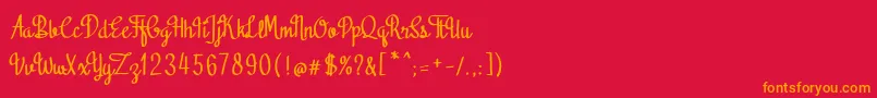 Black Sweet Font – Orange Fonts on Red Background