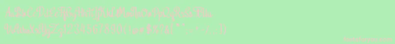 Black Sweet Font – Pink Fonts on Green Background