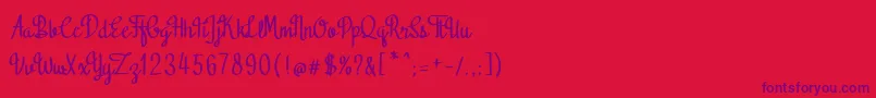 Black Sweet Font – Purple Fonts on Red Background