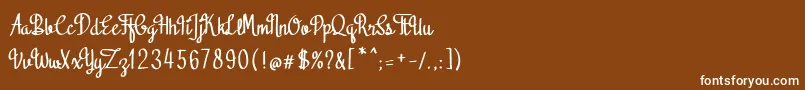 Black Sweet Font – White Fonts on Brown Background