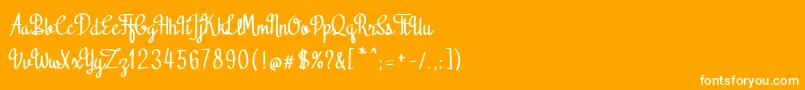 Black Sweet Font – White Fonts on Orange Background