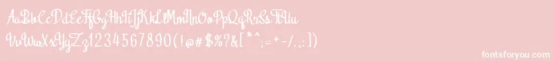 Black Sweet Font – White Fonts on Pink Background