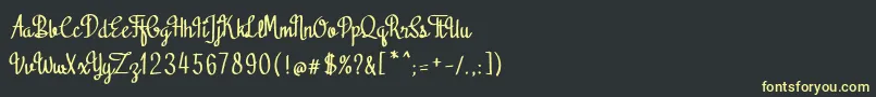 Black Sweet Font – Yellow Fonts on Black Background
