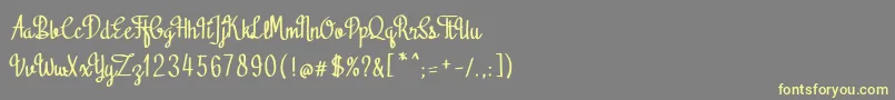 Black Sweet Font – Yellow Fonts on Gray Background