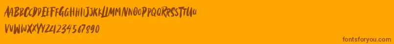 Black Torch Font – Brown Fonts on Orange Background
