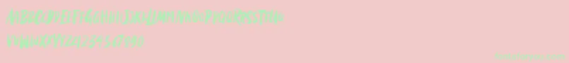 Black Torch Font – Green Fonts on Pink Background