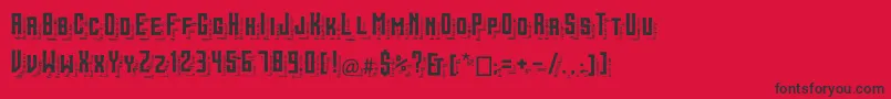 SanctumShadelines Font – Black Fonts on Red Background